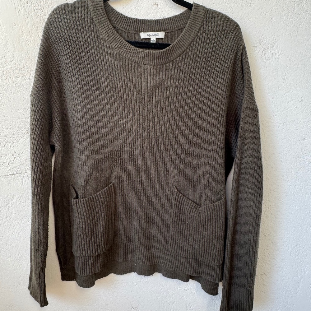 Madewell Ribbed Green Sweater